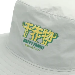 A Thousand Futures 'Happy Family' Wide Brim Bucket Hat - Nylon Grey