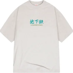 A Thousand Futures 'Logo' Embroidered Tee - Ash