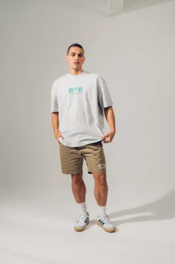 A Thousand Futures 'Logo' Embroidered Tee - Ash