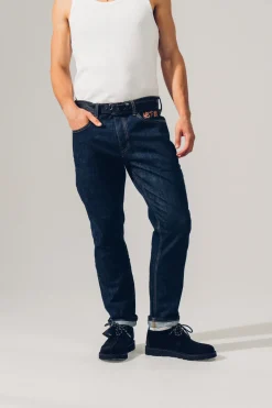 A Thousand Futures 'Lucky' Embroidered Jeans - Indigo