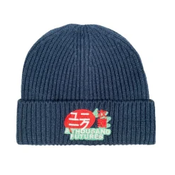 A Thousand Futures 'Lucky' Ribbed Beanie - Indigo Blue