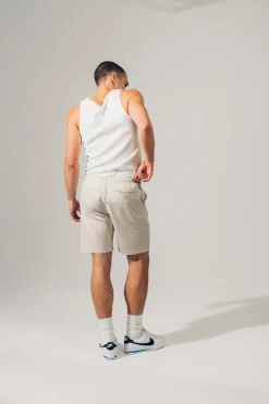 A Thousand Futures 'Lucky' Canvas Twill Shorts - Bone