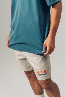 A Thousand Futures 'Lucky' Canvas Twill Shorts - Bone