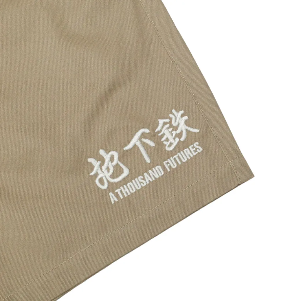 A Thousand Futures 'Lucky' Canvas Twill Shorts - Army