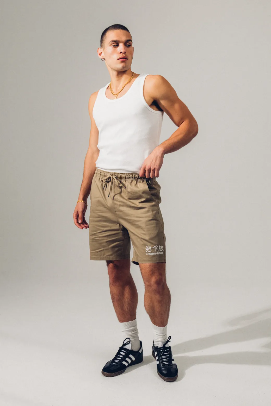 A Thousand Futures 'Lucky' Canvas Twill Shorts - Army