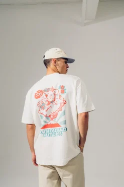 A Thousand Futures 'Lucky Cat' Tee - Vintage White