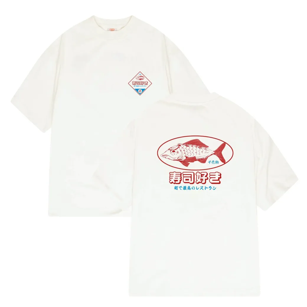 A Thousand Futures 'Sushi Lover' Tee - Vintage White