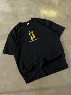 A Thousand Futures 'Tokyo' Embroidered Tee - Black