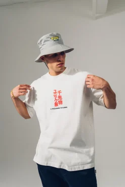 A Thousand Futures 'Tokyo' Embroidered Tee - White