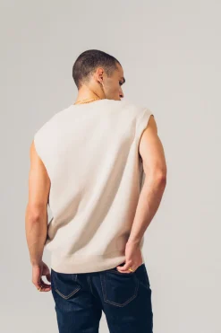 A Thousand Futures 'Tradition' Knit Vest - Beige