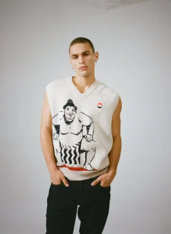 A Thousand Futures 'Tradition' Knit Vest - Beige