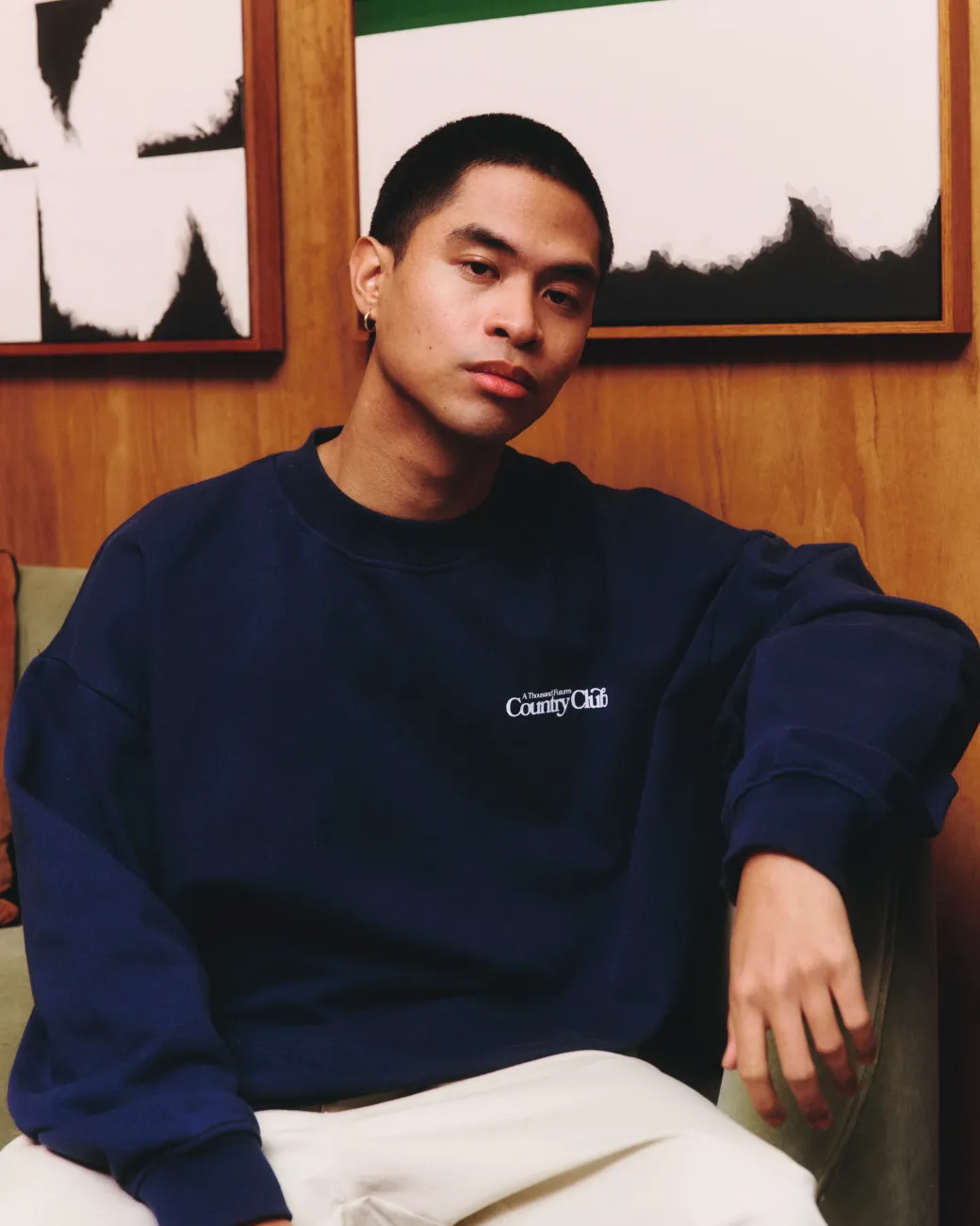 A Thousand Futures x GK 'Country Club' Sweater - Navy