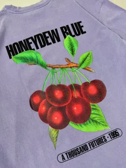A Thousand Futures x GK 'Honeydew Blue' Vintage Washed Tee - Mauve