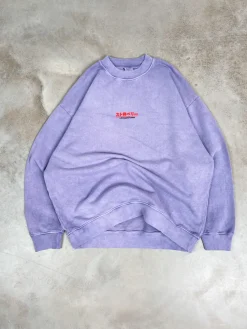 A Thousand Futures x GK 'Strawberry' Vintage Washed Sweater - Lilac