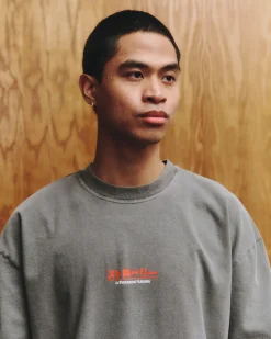 A Thousand Futures x GK 'Strawberry' Vintage Washed Tee - Charcoal
