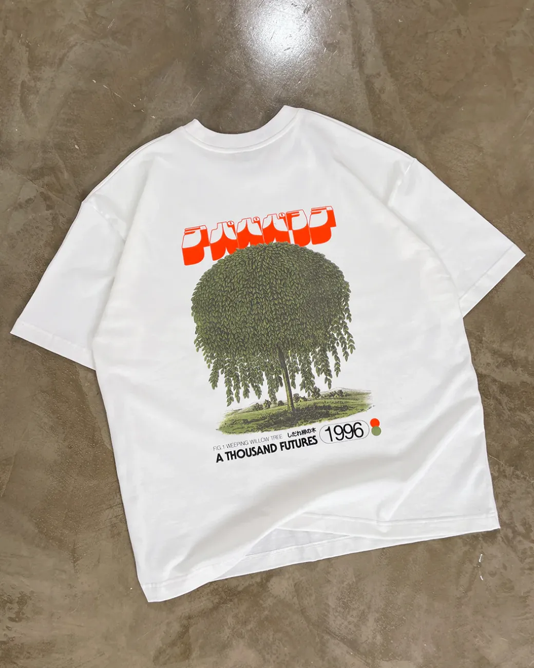A Thousand Futures x GK 'Weeping Willow' Tee - White