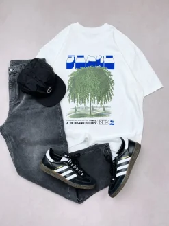 A Thousand Futures x GK 'Weeping Elm' Tee - White