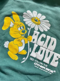 Acid Love 0.06 'Other Side' Sweatshirt - Vintage Washed Teal
