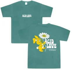 ACID LOVE 0.06 'Other Side' Tee - Vintage Washed Teal