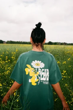 ACID LOVE 0.06 'Other Side' Tee - Vintage Washed Teal