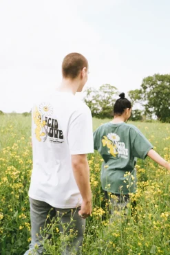 ACID LOVE 0.06 'Other Side' Tee - Vintage Washed Teal