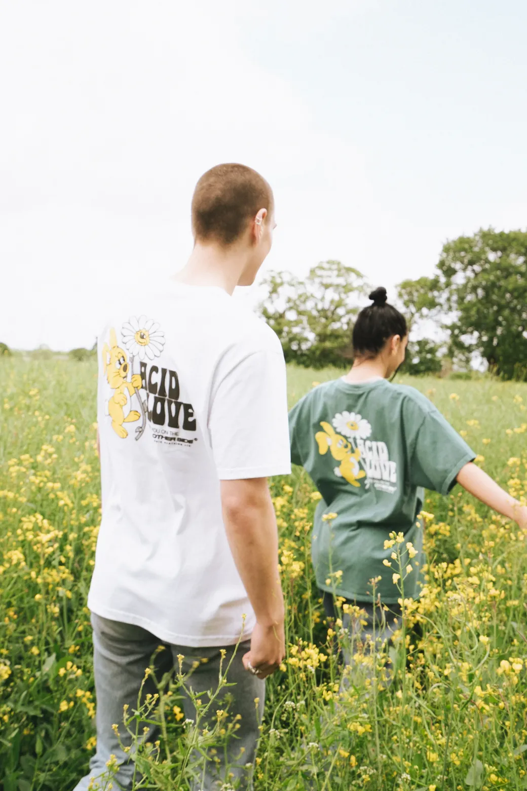 ACID LOVE 0.06 'Other Side' Tee - Vintage Washed Teal