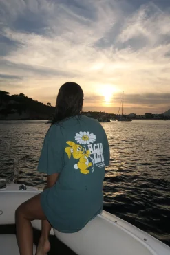 ACID LOVE 0.06 'Other Side' Tee - Vintage Washed Teal