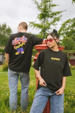 ACID LOVE 0.06 'Siamese' Tee - Black