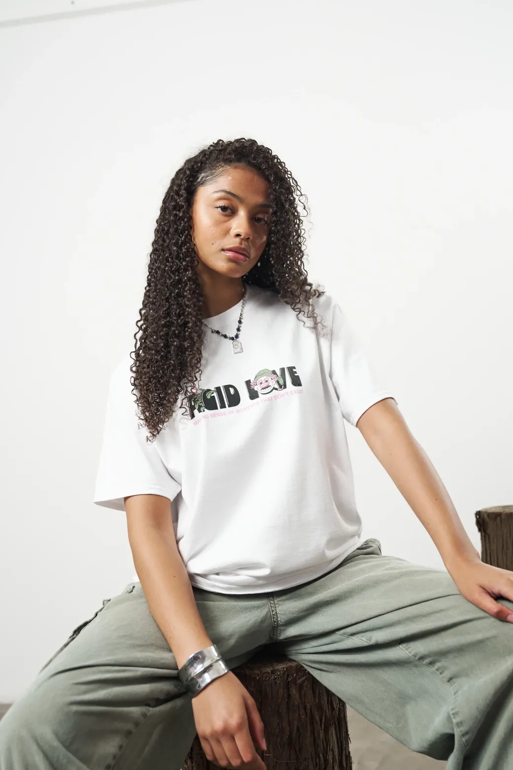 Acid Love 'Moments' Tee - White