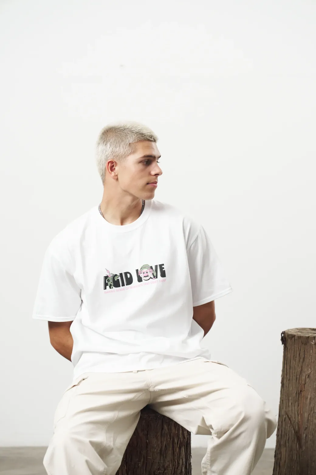 Acid Love 'Moments' Tee - White