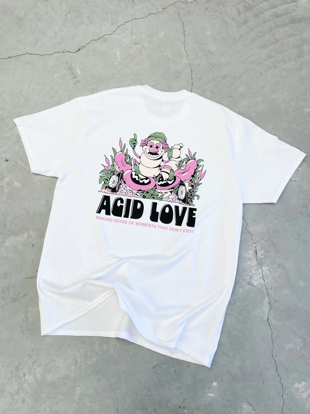 Acid Love 'Moments' Tee - White