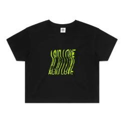Acid Love WMNS 'Bitmap' Cropped Tee - Black