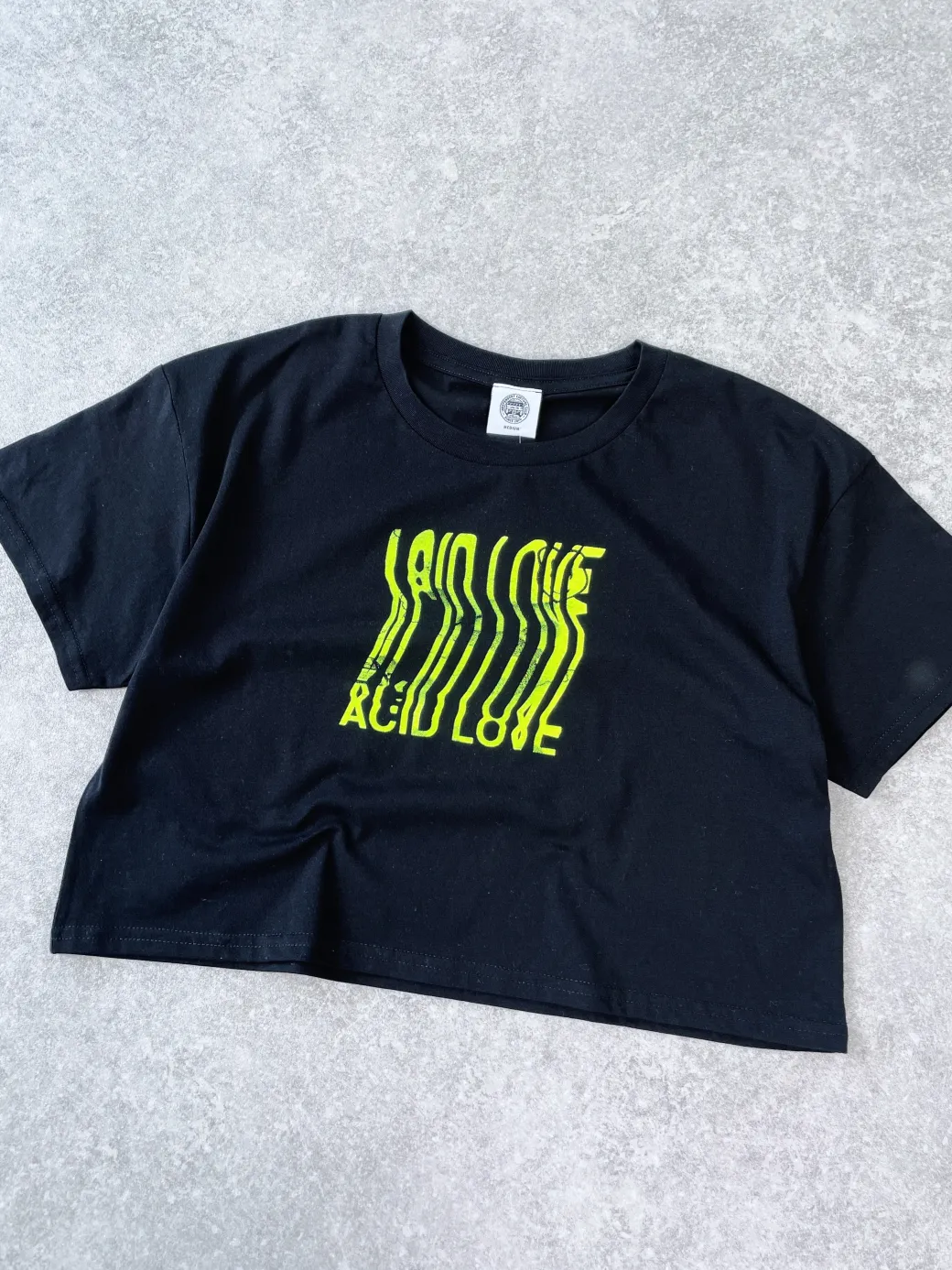 Acid Love WMNS 'Bitmap' Cropped Tee - Black