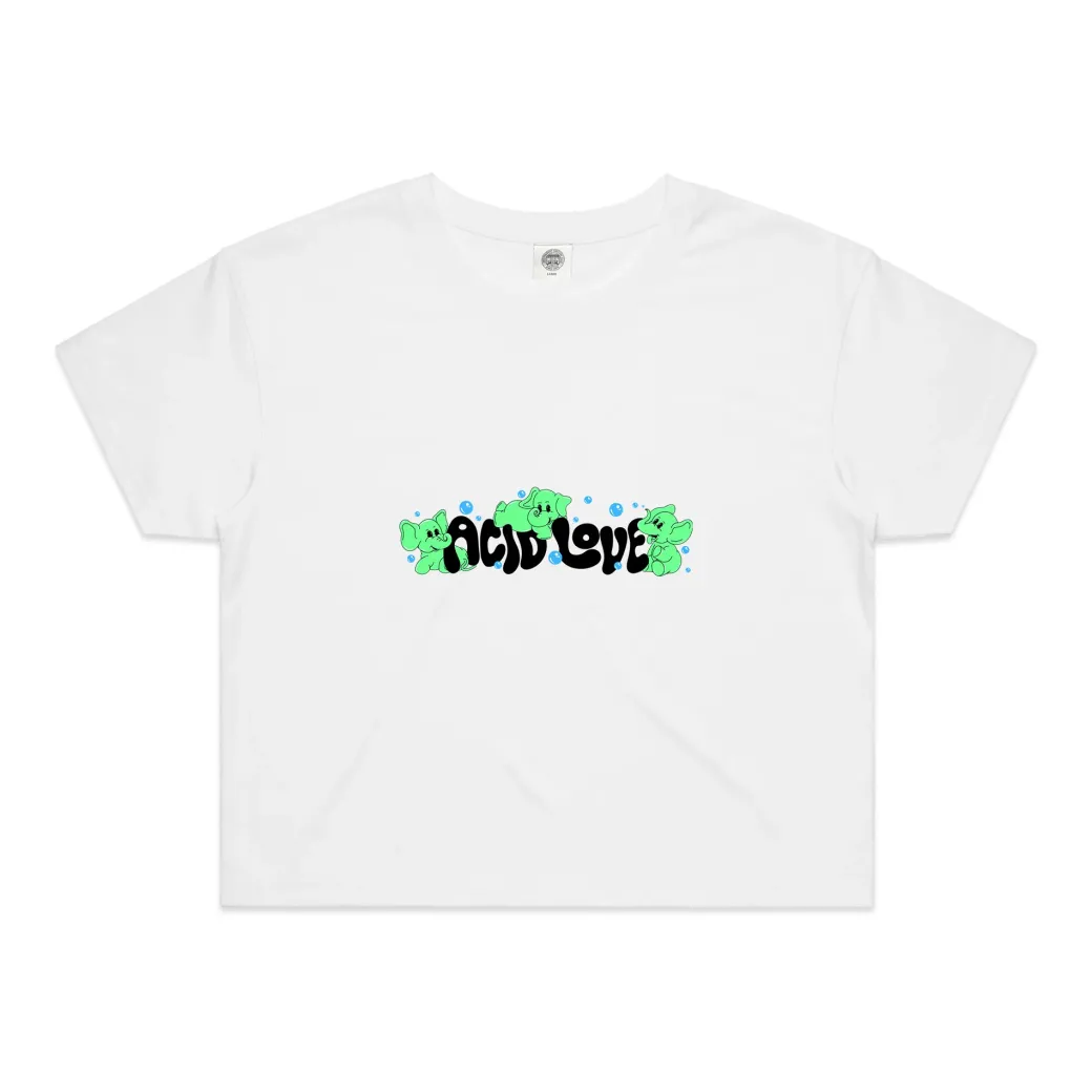 Acid Love WMNS 'Fantasy' Cropped Tee - White