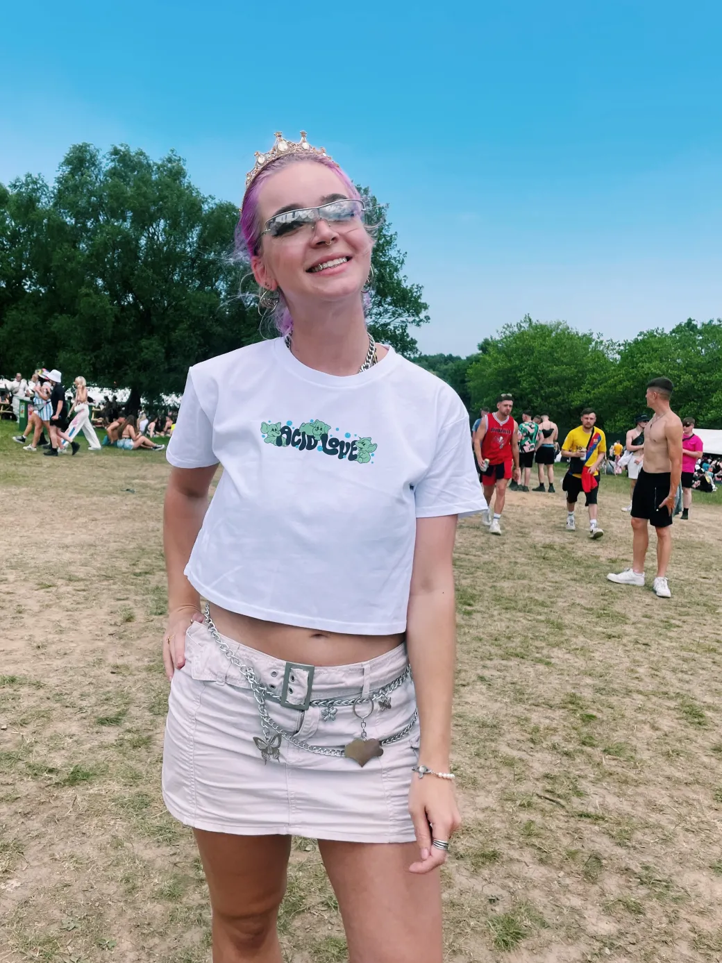 Acid Love WMNS 'Fantasy' Cropped Tee - White
