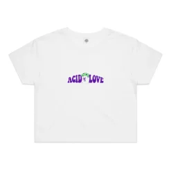 Acid Love WMNS 'Mushroom' Cropped Tee - White