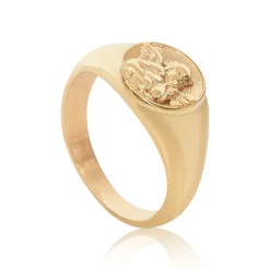 Angel Signet Ring - Gold