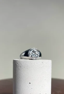 Angel Signet Ring - Silver
