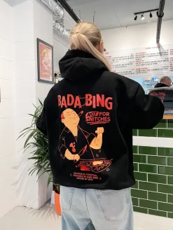 Bada Bing X UN:IK 'Snitches' Heavyweight Hoodie - Black