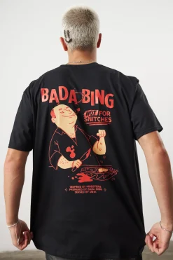 Bada Bing x UN:IK 'Snitches' Tee - Black