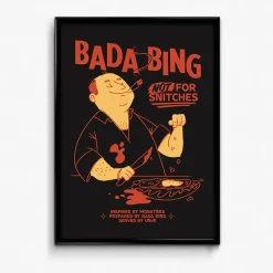 Bada Bing x UN:IK 'Snitches' Print - Black