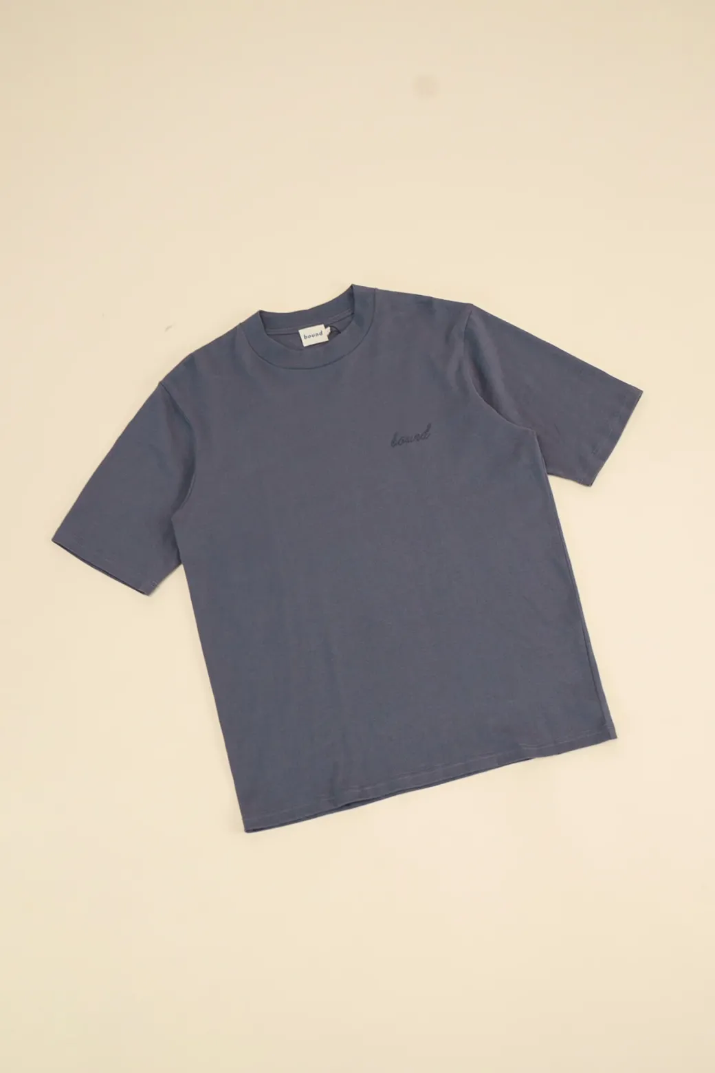bound Aegean Blue Script Tee