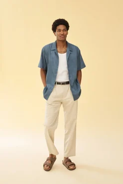 bound 'Airforce Blue' Cord Towel SS Shirt