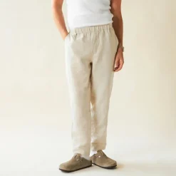 bound 'Alfama' Linen Trousers - Sand