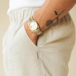 bound 'Alfama' Linen Trousers - Sand