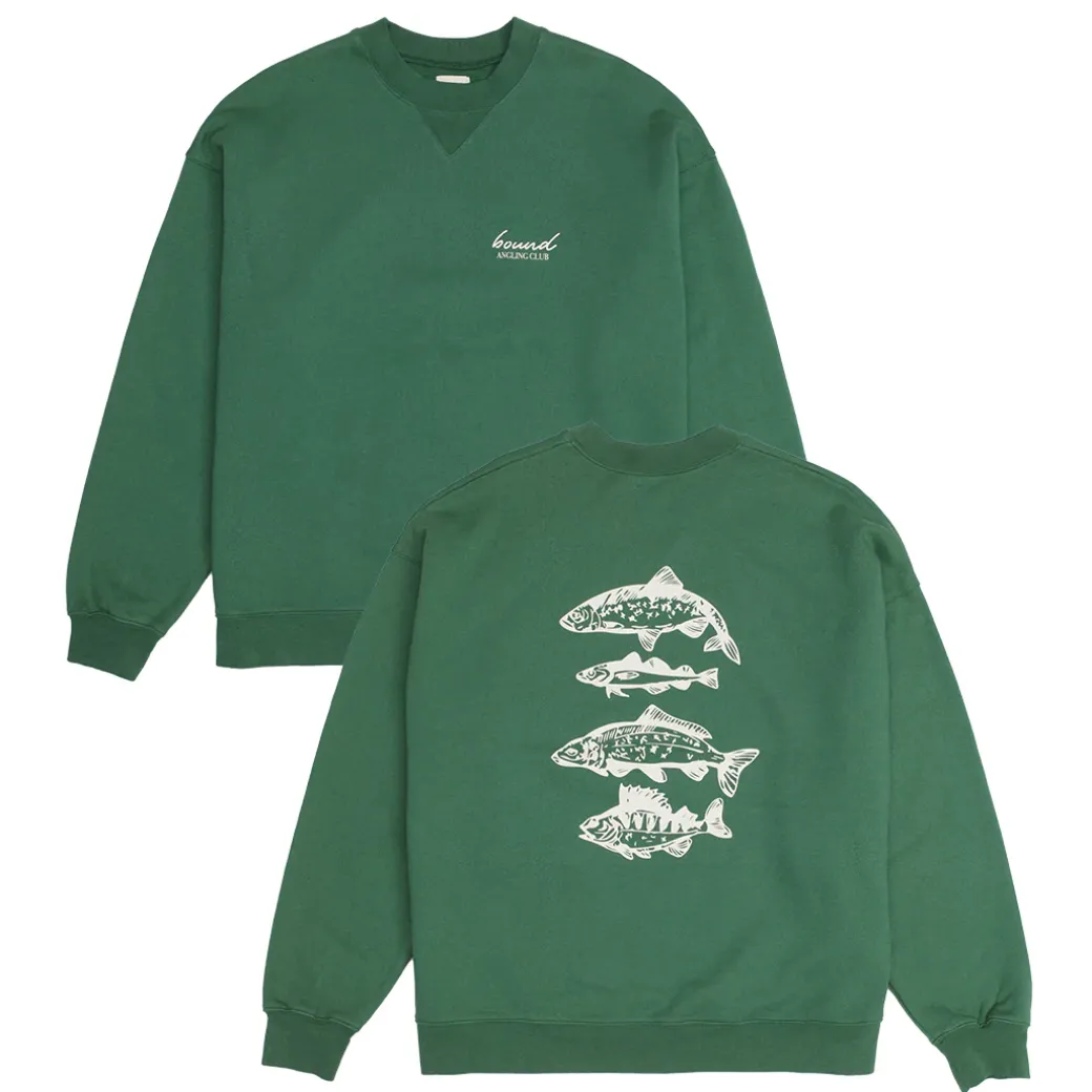 bound 'Angling Club' Sweater - Mid Green