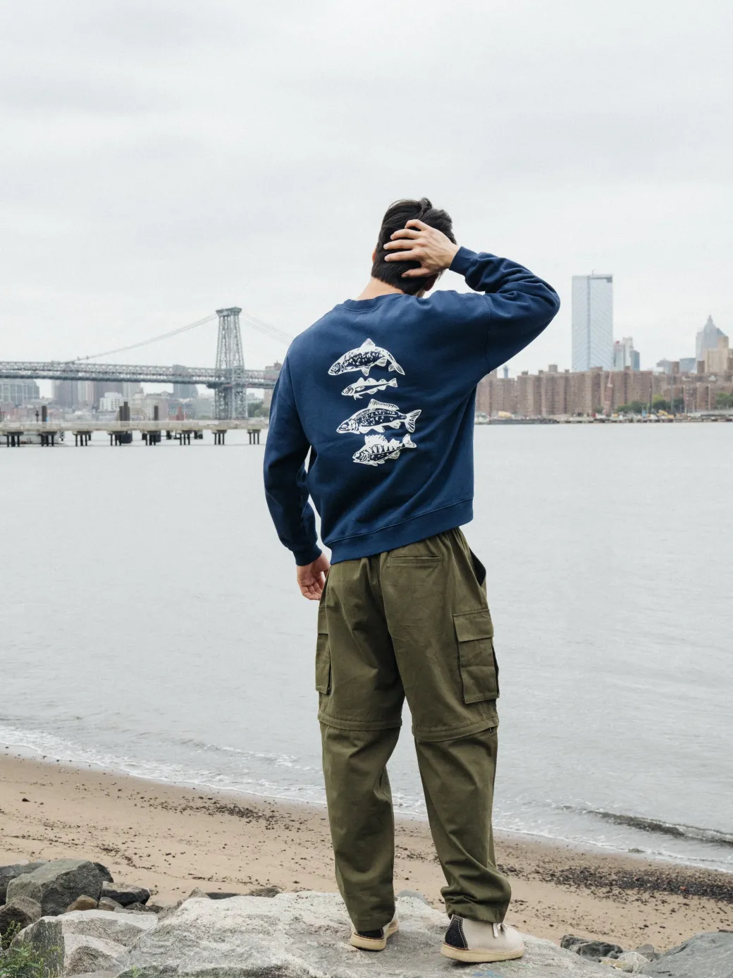 bound 'Angling Club' Sweater - Navy