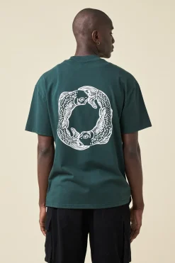 bound 'Angling Crest' Tee - Forest Green