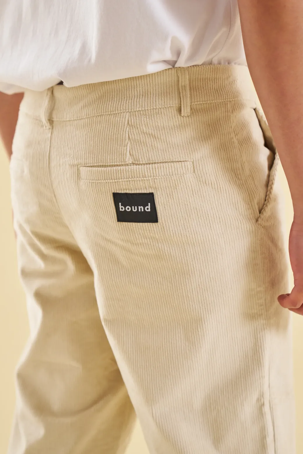bound 'Barley Cream' Cord Trousers