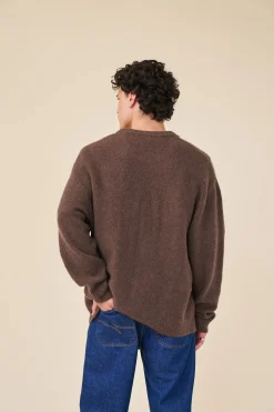 bound Baxter Mohair Blend Sweater - Walnut Brown